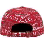 Supreme Logo Pattern 6-Panel (FW20) - Dark Red