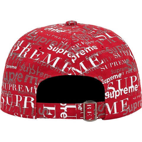 Supreme Logo Pattern 6-Panel - Dark Red