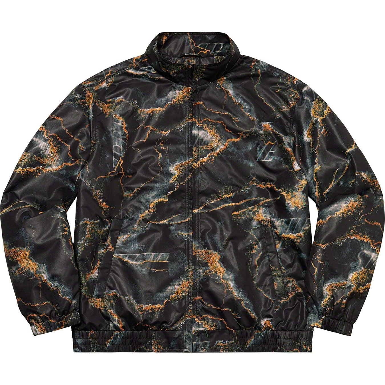 Supreme Marble Track Jacket (FW20) - Black - $158