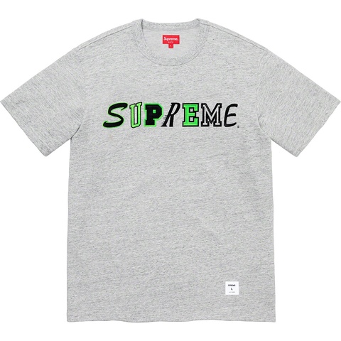 Supreme Collage Logo S/S Top - Heather Grey