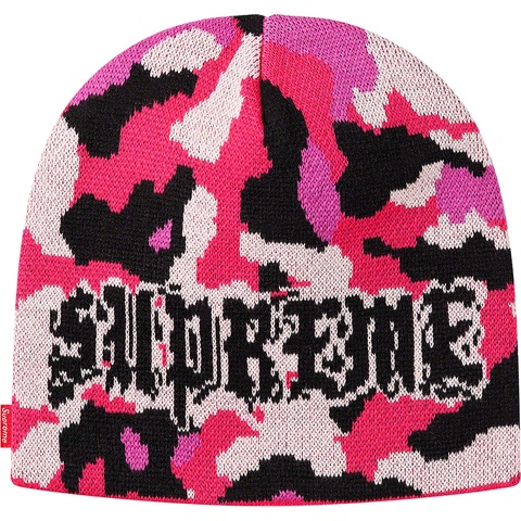 Supreme Paris Camo Beanie - Pink Camo