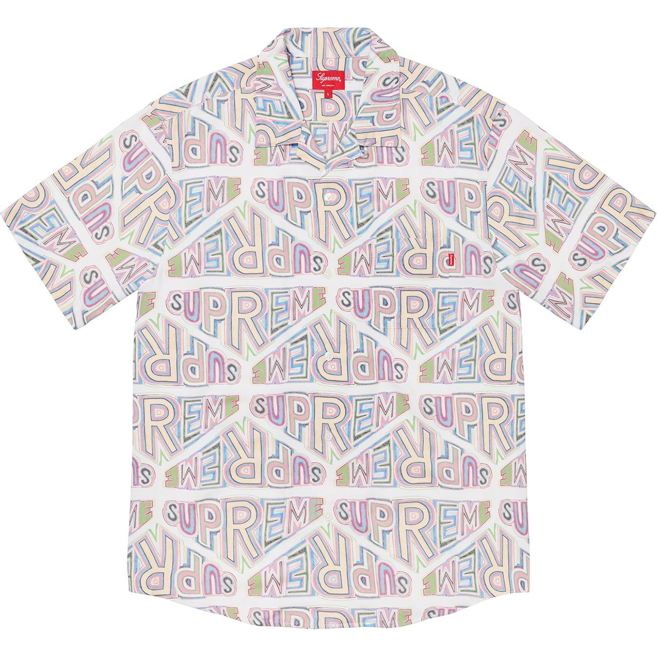 Supreme Perspective Rayon S S Shirt (FW20) - White - $138