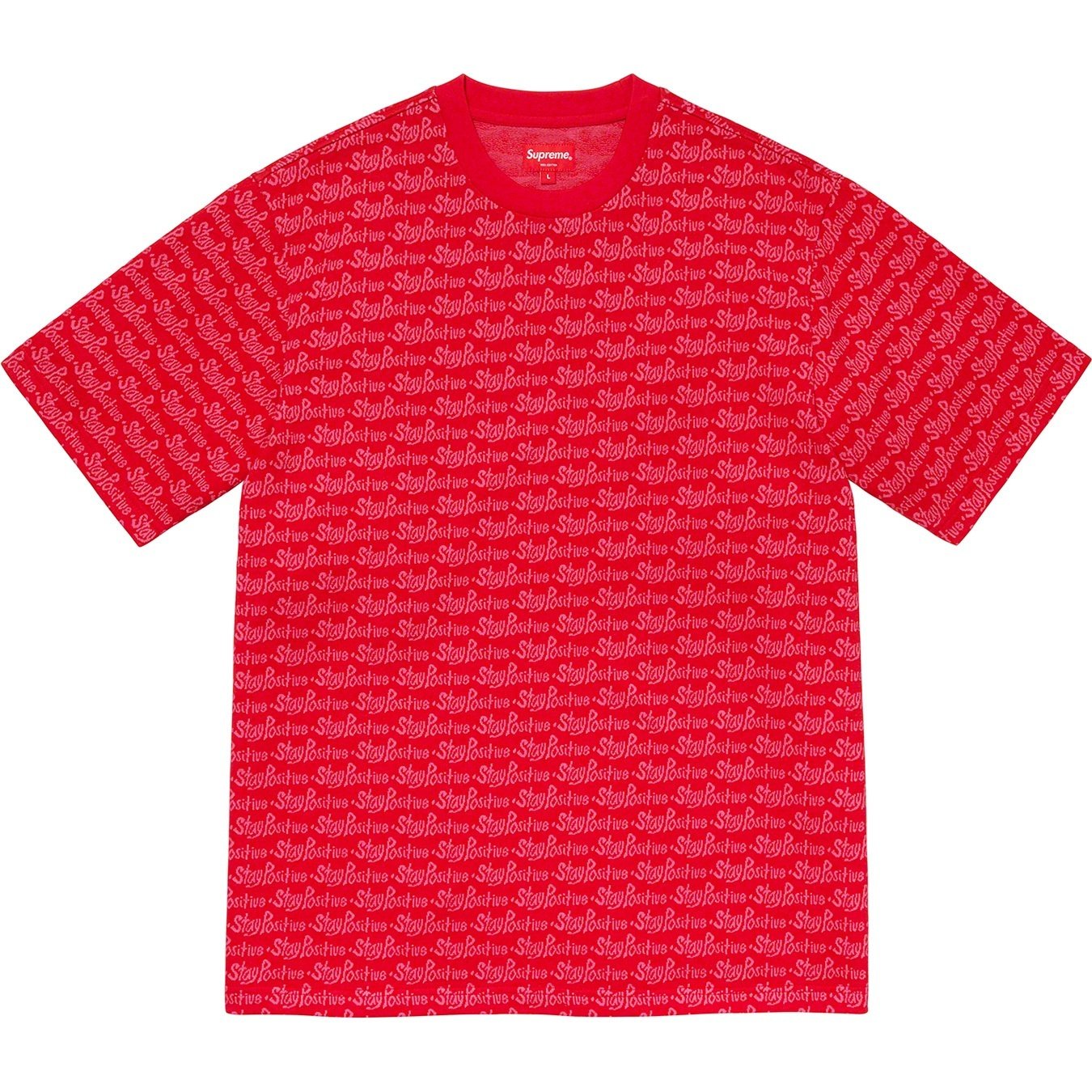 Supreme Stay Positive Jacquard S S Top (FW20) - Red - $98