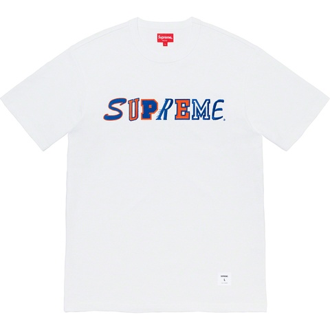 Supreme Collage Logo S/S Top - White