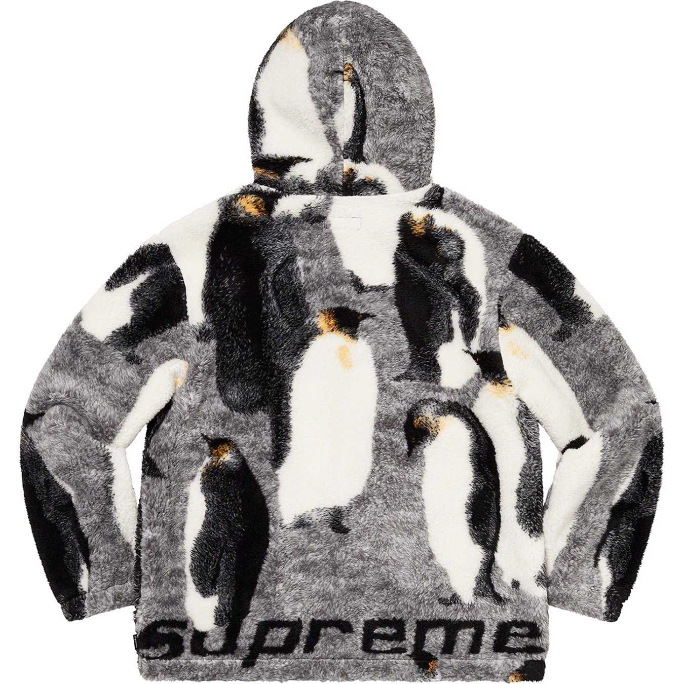 Supreme Penguins Hooded Fleece Jacket (FW20) - Black - $198