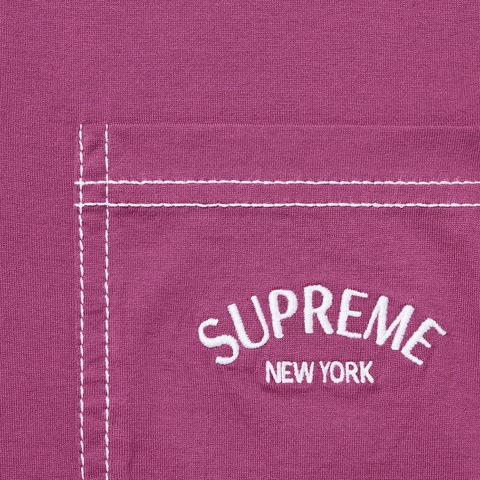 Supreme Contrast Stitch Polo - Purple