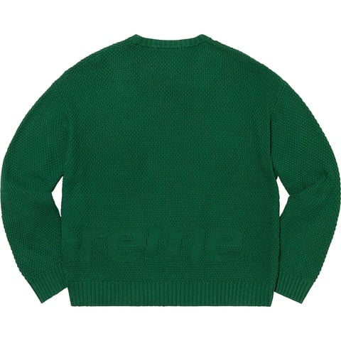 Supreme Textured Small Box Sweater グリーン Textured Small Box Sweater - fall/winter 2020 - Supreme