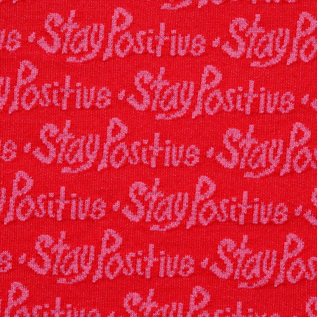 Supreme Stay Positive Jacquard S S Top (FW20) - Red - $98