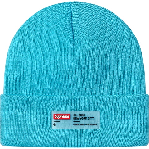 Supreme Clear Label Beanie - Cyan