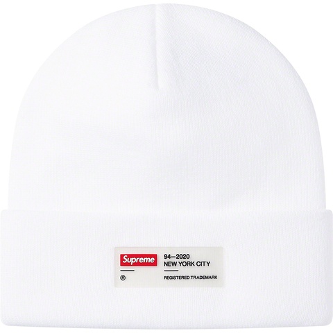Supreme Clear Label Beanie - White