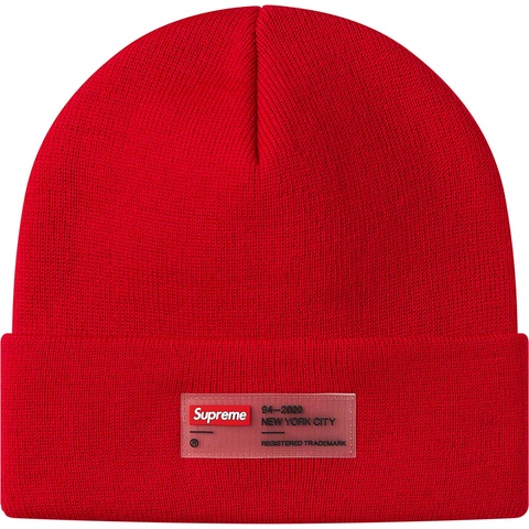 Supreme Clear Label Beanie - Red