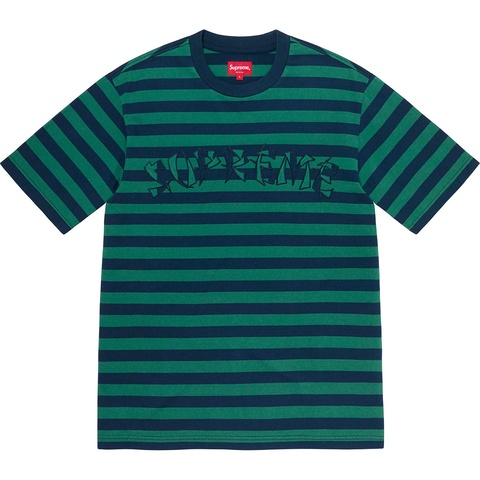 Supreme Stripe Appliqué S/S Top - Navy