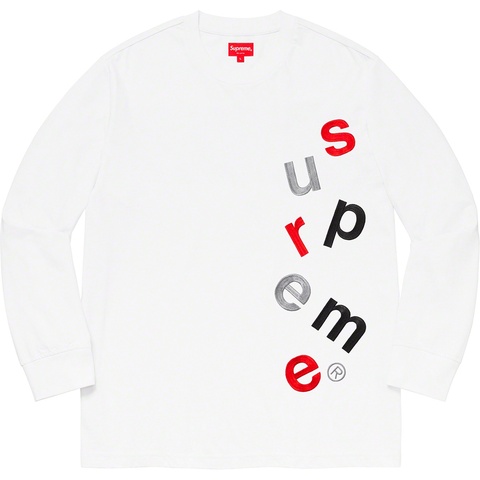 Supreme Scatter Logo L/S Top - White