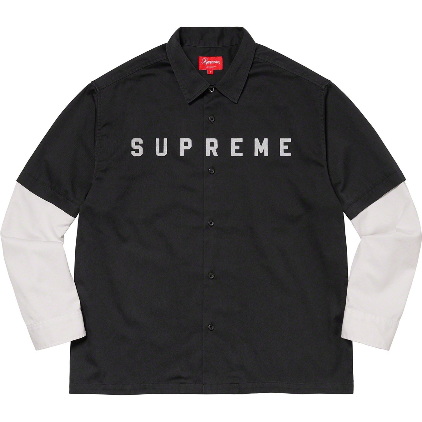 Supreme 2-Tone Work Shirt (FW20) - Black - $128