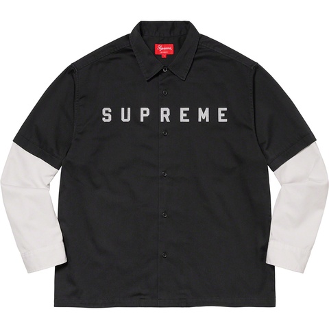 Supreme 2-Tone Work Shirt - Black