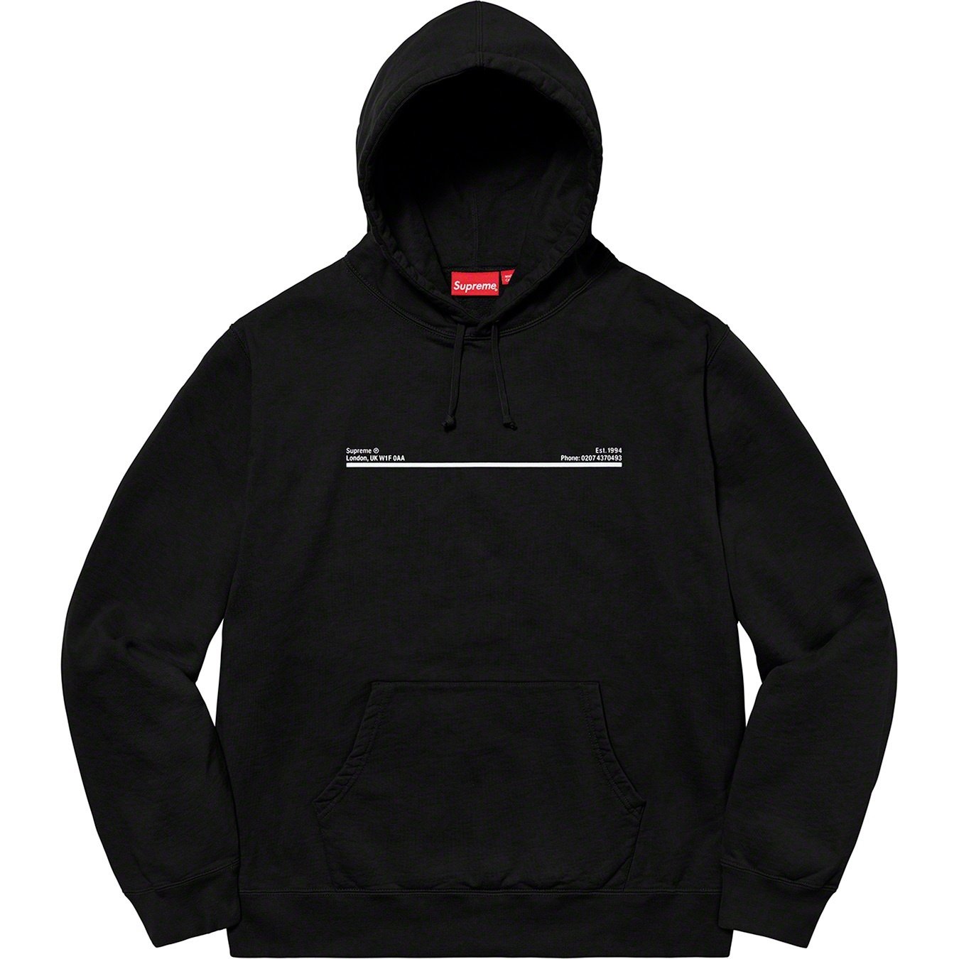 Supreme Shop Hooded Sweatshirt (FW20) - Black - London - $158