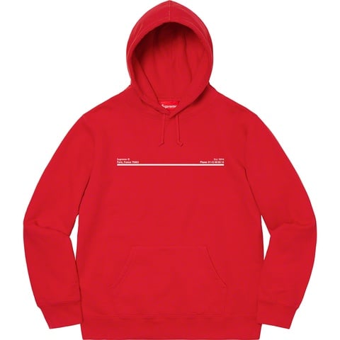 Supreme Shop Hooded Sweatshirt - Red - Paris