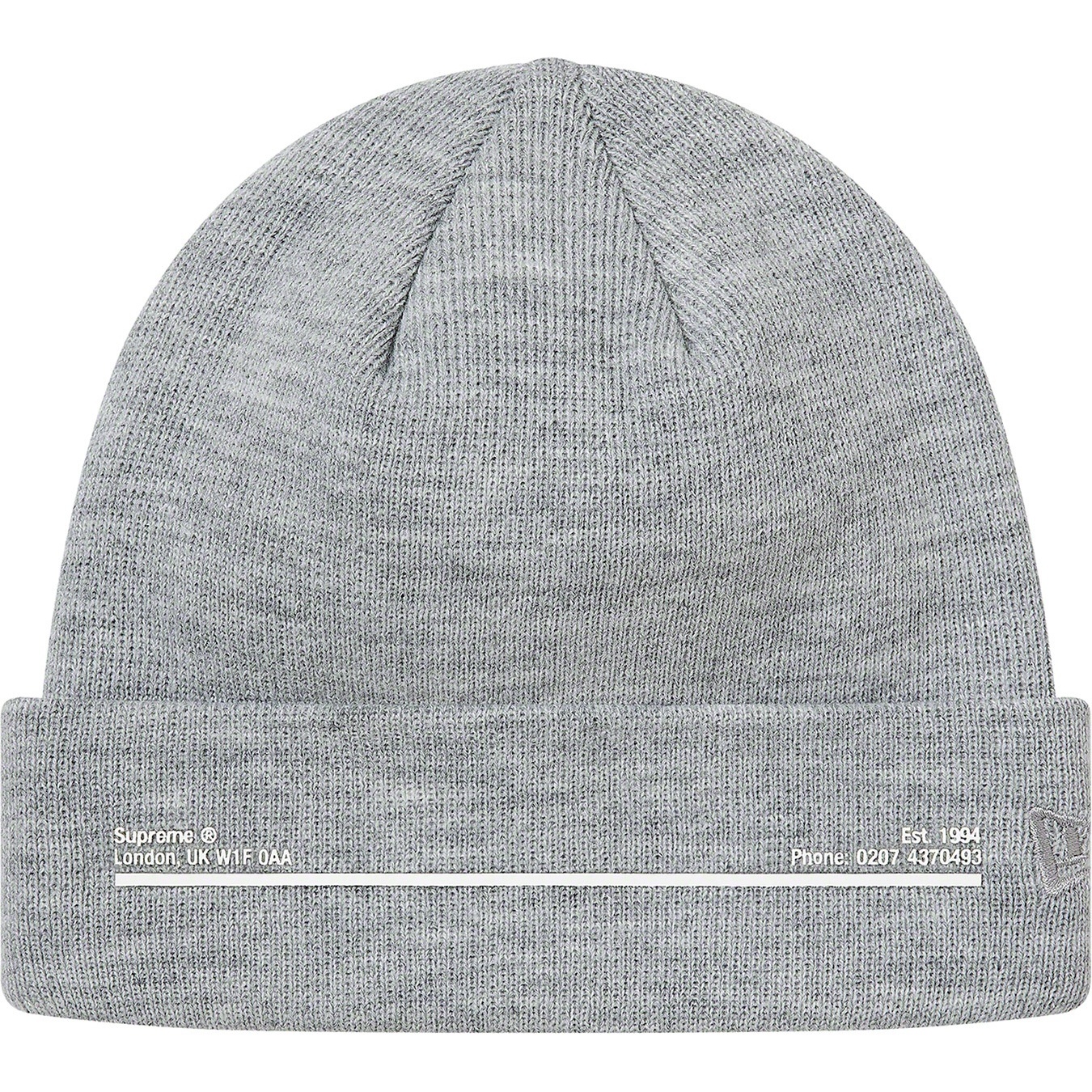 Supreme New Era Shop Beanie (FW20) - Heather Grey - London - $38