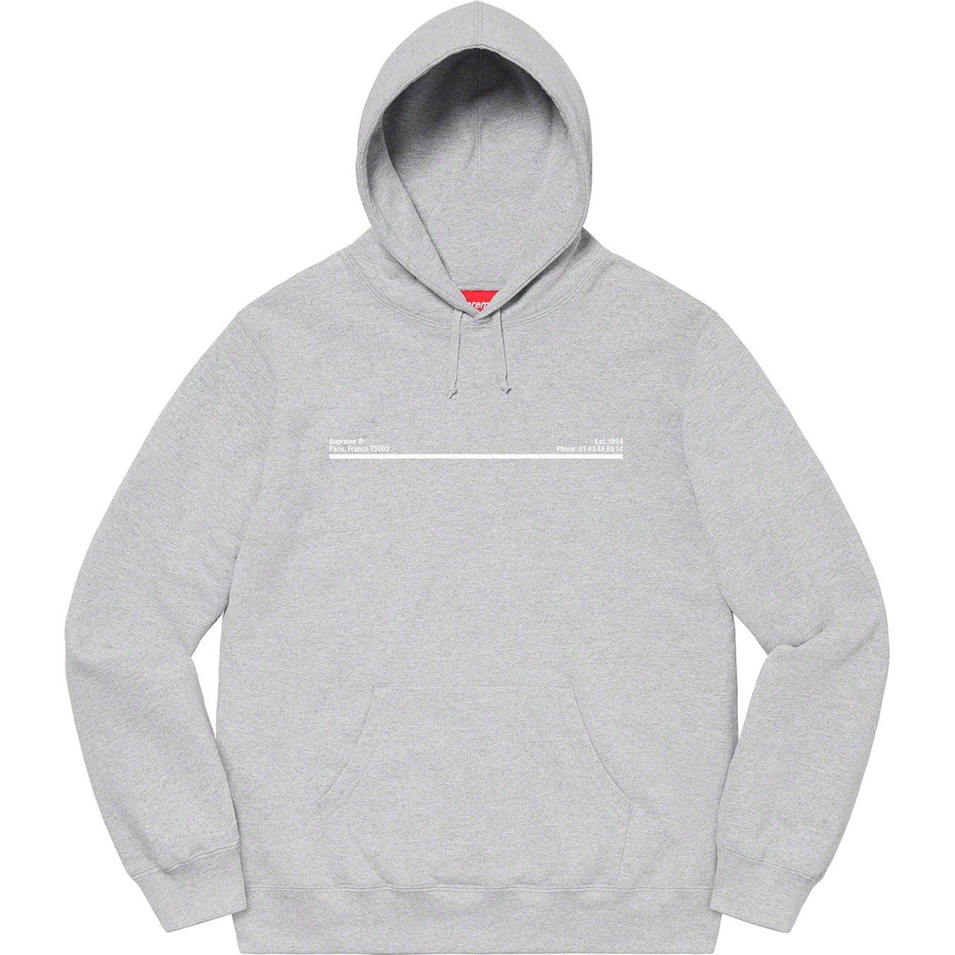 Supreme Shop Hooded Sweatshirt (FW20) - Heather Grey - Paris - $158