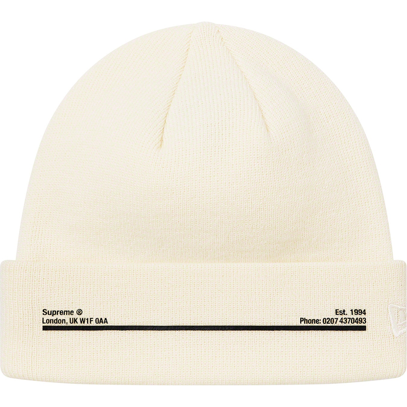 Supreme New Era Shop Beanie (FW20) - Natural - London - $38