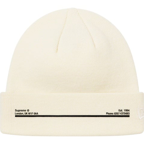 Supreme New Era® Shop Beanie - Natural - London