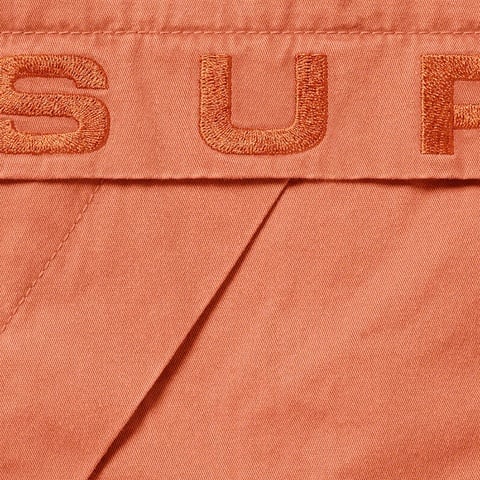 Supreme Overdyed Twill Hooded Jacket - Rust
