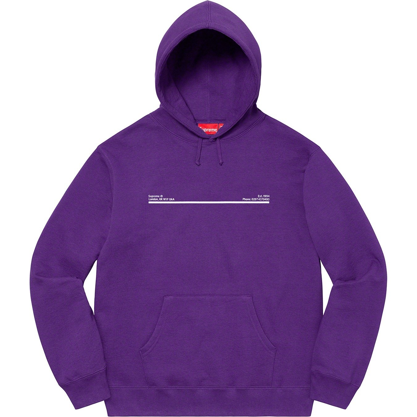 Supreme Shop Hooded Sweatshirt (FW20) - Purple - London - $158