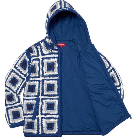 Crochet Hooded Zip Up Sweater - fall/winter 2020 - Supreme Crochet Hooded Zip Up Sweater - fall/winter 2020 - Supreme