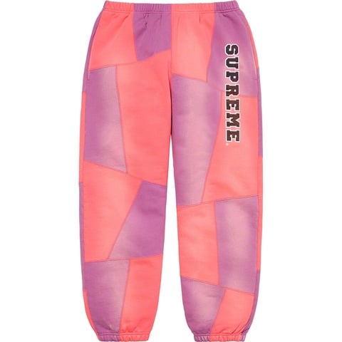 Supreme Patchwork Sweatpant - Bright Coral