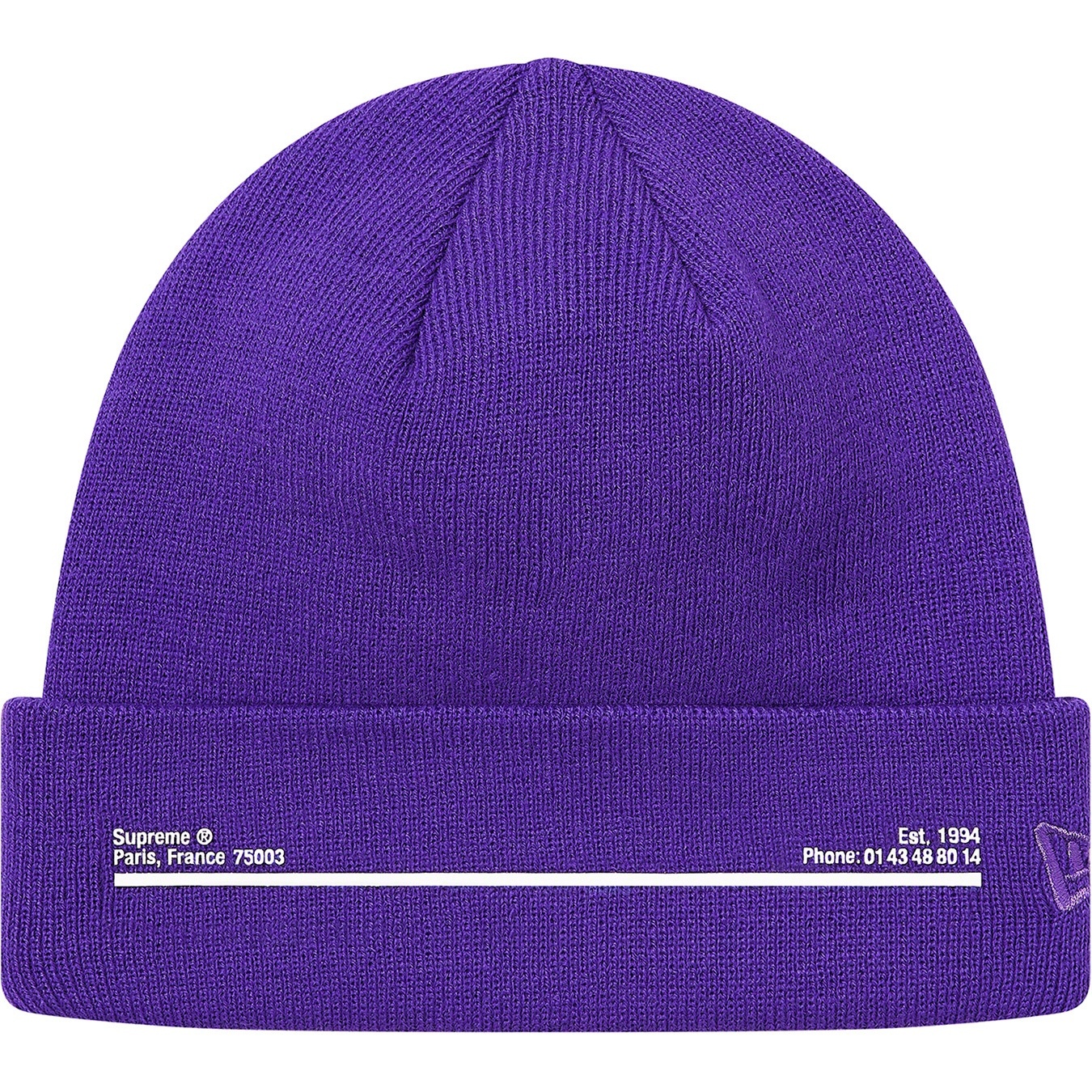 Supreme New Era Shop Beanie (FW20) - Purple - Paris - $38