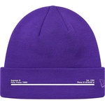 Supreme New Era Shop Beanie (FW20) - Purple - Paris