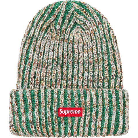 Supreme Rainbow Knit Loose Gauge Beanie - Dark Green