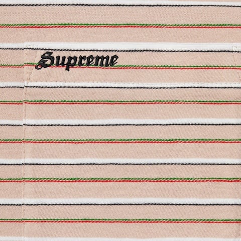 Supreme Thin Stripe Polo - Tan