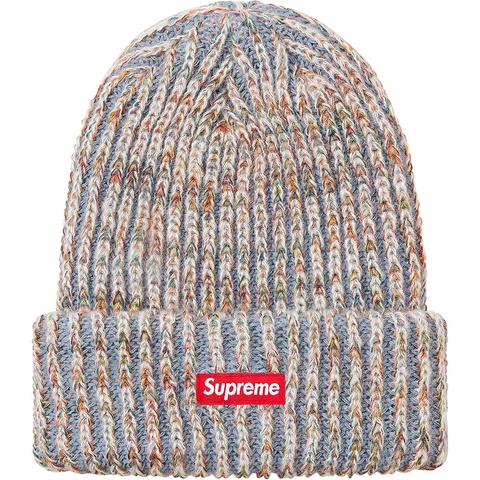 Supreme Rainbow Knit Loose Gauge Beanie - Light Blue