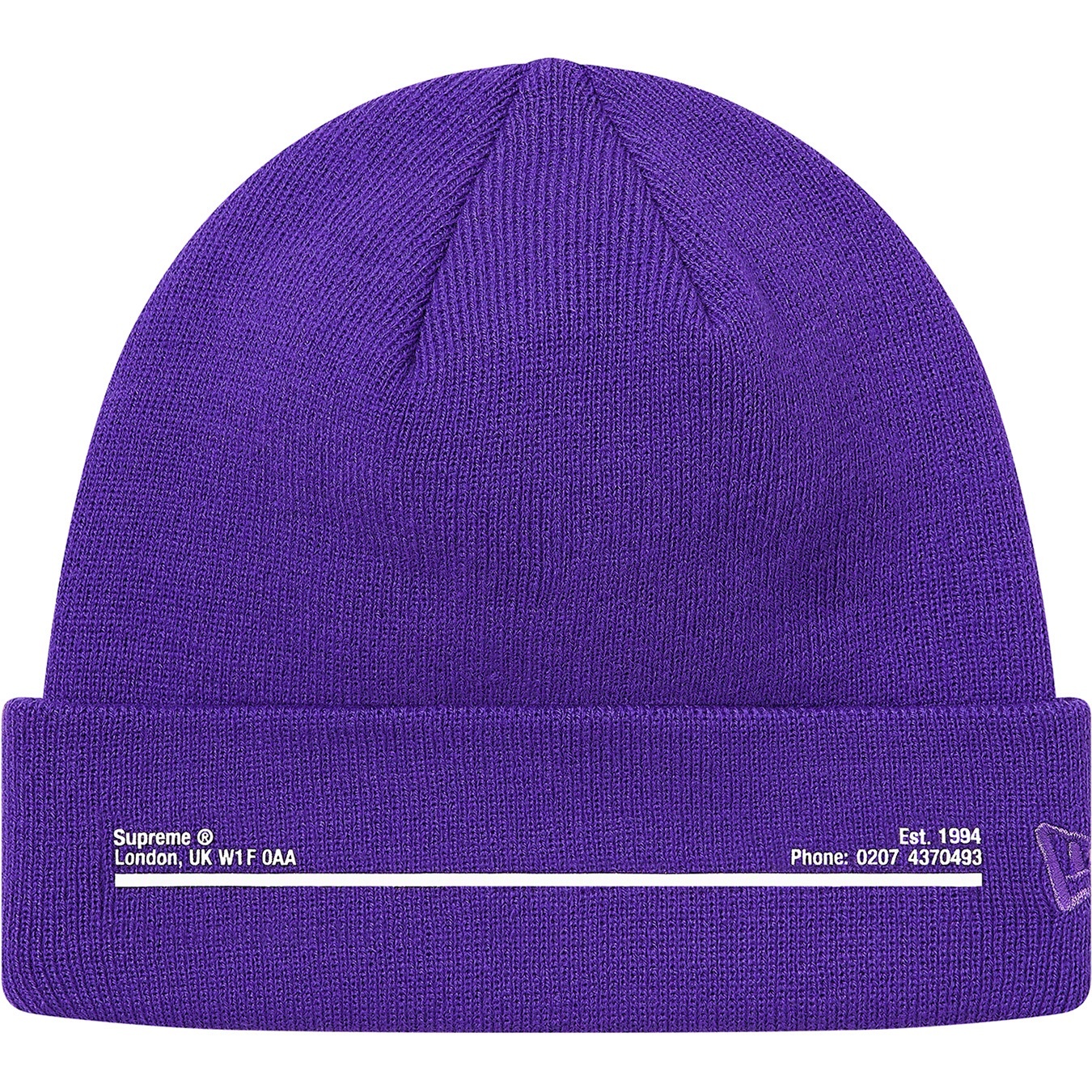 Supreme New Era Shop Beanie (FW20) - Purple - London - $38