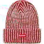 Supreme Rainbow Knit Loose Gauge Beanie (FW20) - Red