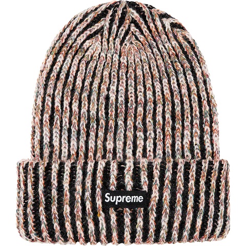 Supreme Rainbow Knit Loose Gauge Beanie - Black
