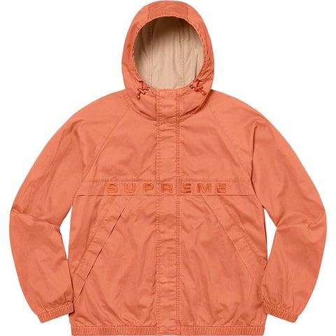 Supreme Overdyed Twill Hooded Jacket - Rust