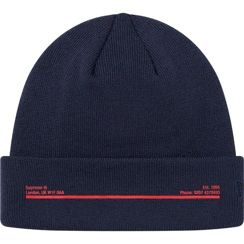 Supreme New Era® Shop Beanie - Navy - London