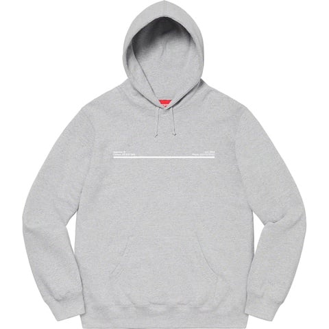 Supreme Shop Hooded Sweatshirt - Heather Grey - London