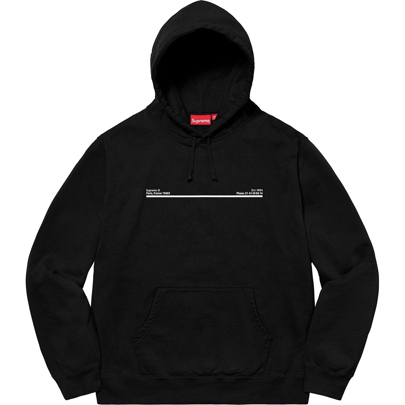 Supreme Shop Hooded Sweatshirt (FW20) - Black - Paris - $158