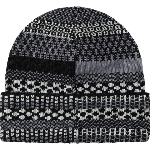 Supreme Multi Pattern Beanie - Black