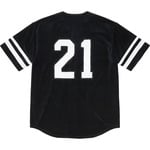 Supreme Velour Baseball Jersey (FW20) - Black