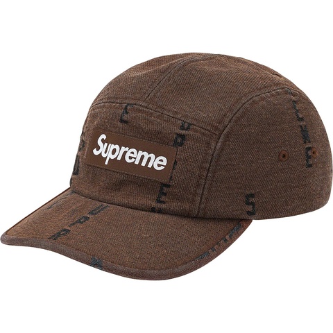 Logo Stripe Jacquard Denim Camp Cap - Supreme