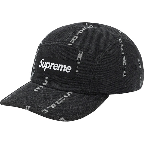 Logo Stripe Jacquard Denim Camp Cap - Supreme
