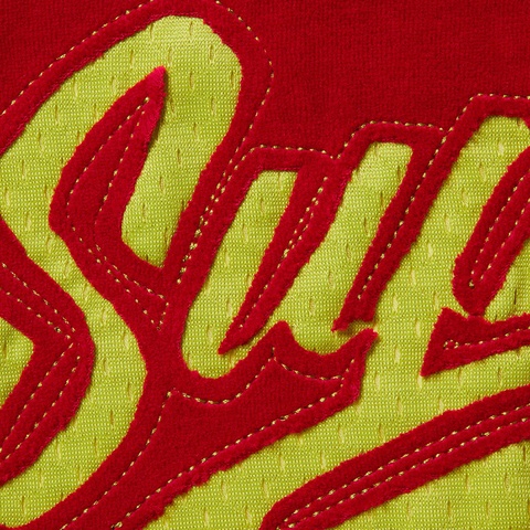 Supreme Velour Baseball Jersey - Red