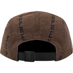Supreme Logo Stripe Jacquard Denim Camp Cap (FW20) - Brown