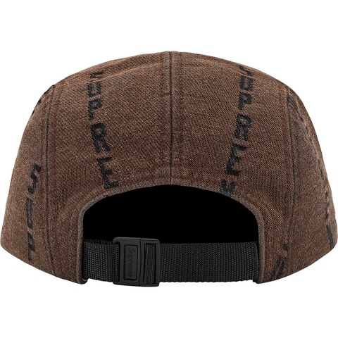 Supreme Logo Stripe Jacquard Denim Camp Cap - Brown