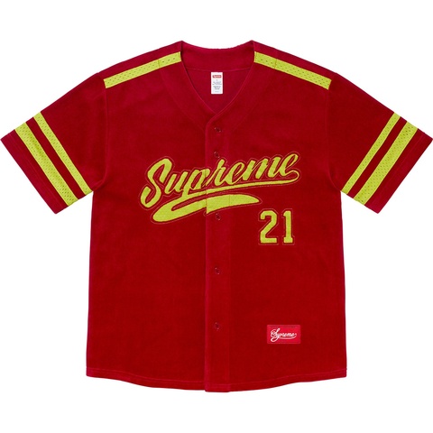 Velour Baseball Jersey - fall/winter 2020 - Supreme