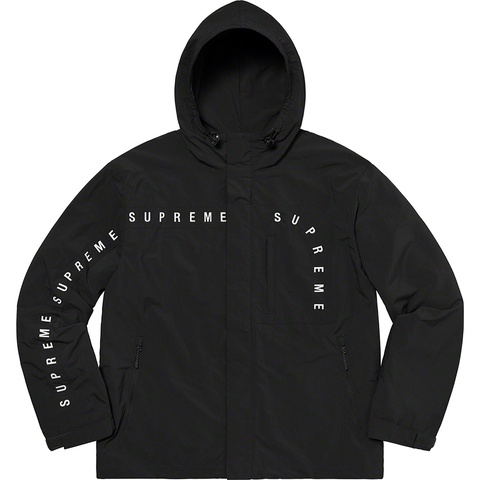 Supreme Curve Logos Ripstop Jacket - Black